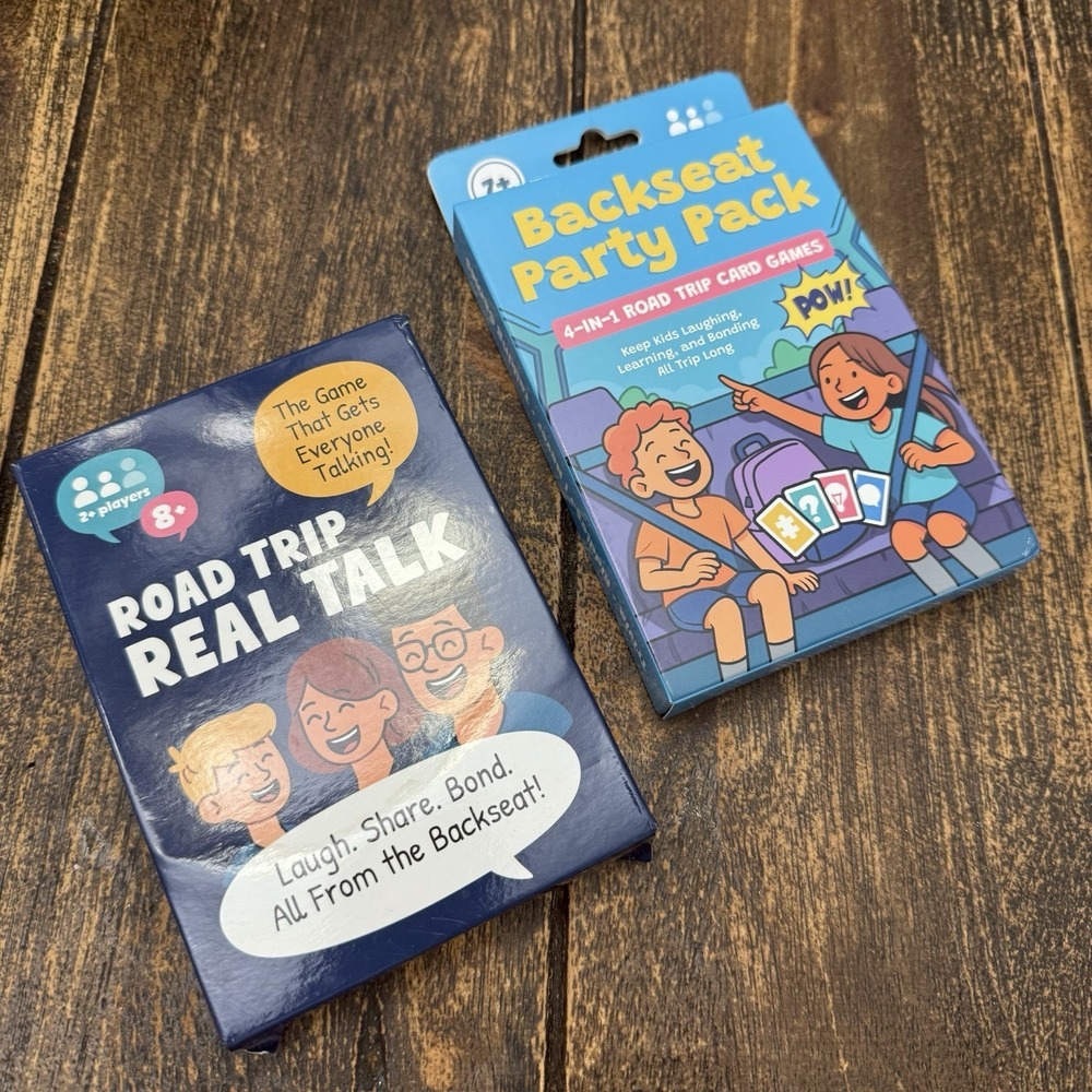 Lot Of 2 Family Roadtrip Card Games Ages 8 & Up, 2+ Players, Camping Vacation